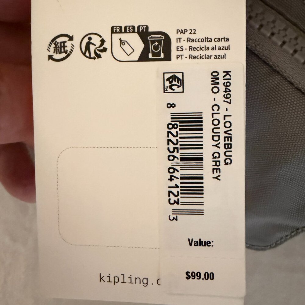 Kipling Lovebug Small Backpack Water Resistant Li… - image 9